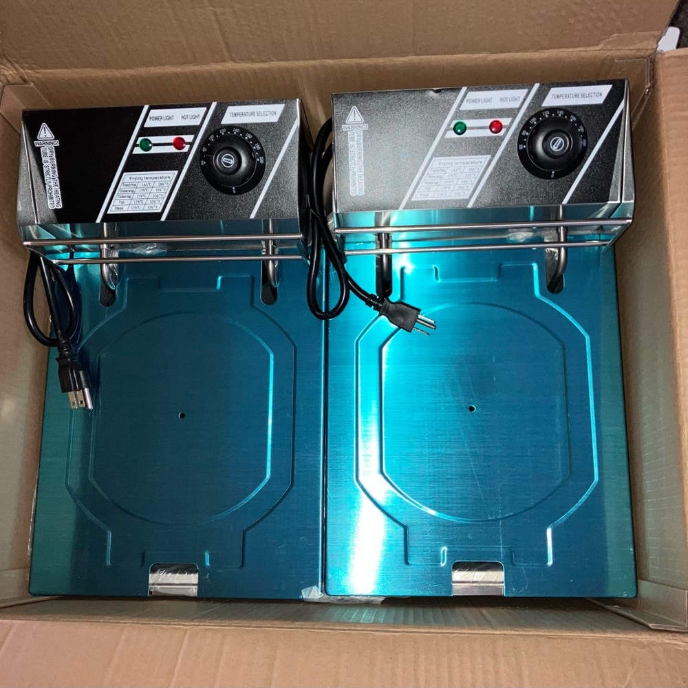 Stainless Steel Electric Double Fryer